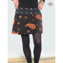 mini jupe jupe courte marron velours broderie motif paisley cachemire taille ajustable femme