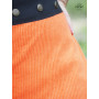 Jupe orange cotelée colorée, velours epais, jupe grosse côtes, jupe hiver, jupe rainure, jupe velours orange