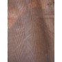 Jupe marron portefeuille velours côtelé couleur chocolat, tissu chaud, épais, grosses côtes, grosses rayures