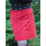 Jupe rouge en coton imprimé pois pour femme, jupe portefeuille  reversible taille unique, jupe droite rouge
