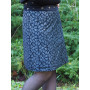 Jupe longue jupe noire imprimé argenté jupe velours noir pour femme vetement pour l"hiver avec collant