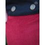 Jupe  velours rouge pour femme ceinture noire aboutons pression pacap grossiste france marseille bouche du rhone