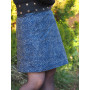 Jupe bleue taille unique coton imprimé motif à pois Jupe enveloppante évasée taille unique