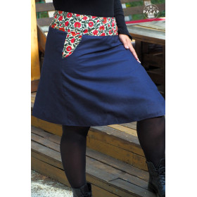 jupe grande taille jean bleu avec poche