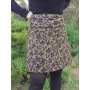 Jupe ceinture marron, jupe coton imprimé, jupe enveloppante à fleurs, jupe wrap, jupe tulipe, jupe droite, jupe taille reglable,