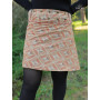 jupe marron Imprimée Reversible, jupe coton femme ceinture large, bouton-pression, jupe patineuse, jupe à motif géometrique,