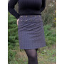 jupe epaisse grise pour femme collection hiver pacap ceinture passepoil sans poche avec bouton pression