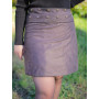 jupe velours gris lisse, jupe velours fin, jupe en daim, jupe femme reversible, jupe portefeuille