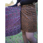 jupe reversible pour femme, jupe marron velours leopard, jungle africaine, jupe boutonnée,