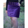 jupe bleue electrique femme velours lisse, portefeuille boutonné, jupe suédine automne hiver collant, velours doux peau de peche