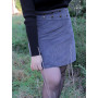 jupe grosse côtes femme velours, portefeuille boutonné, jupe grise côtelée automne hiver collant, taille Haute,