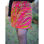 Jupe Genoux Originale en Velours Passepoil Multicolore - SVEA