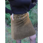 jupe femme velours daim marron peau peche abricot passepoil boutonnée automne hiver collant taille Haute