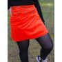 jupe courte velours orange côtelé  Portefeuille reversible évasée enveloppante wrap tube tulipe, jupe mi-cuisses