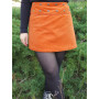 jupe patineuse orange en velours  jupe Sport evasée en Velours reversible enveloppante wrap tube tulipe, jupe mi-cuisses