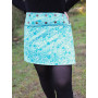 jupe bleue Fendue courte Coton Imprimée motif liberty Reversible femme ceinture large bouton-pression jupe tennis
