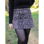 Mini jupe Courte Noire et Blanche Motif ethnique chic et boheme imprimé aborigene africain amerindien