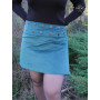 jupe droite en daim velours lisse vert pour femme  jupe Portefeuille reversible évasée enveloppante wrap tube tulipe