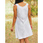 robe tunique courte unicolore blanche décolleté pour plage
