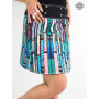 jupe multi taille imprimé patchwork de texture de materieaux ceinture noire