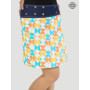 jupe multicolore imprimé minimaliste colorée avec poche ceinture large boutonnée multi-taille