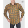 chemise décontractée marron imprimé arabesque