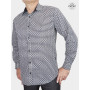 chemise imprimée coeur manche longue