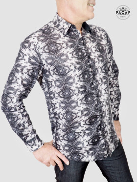 chemise orignale empreinte noire
