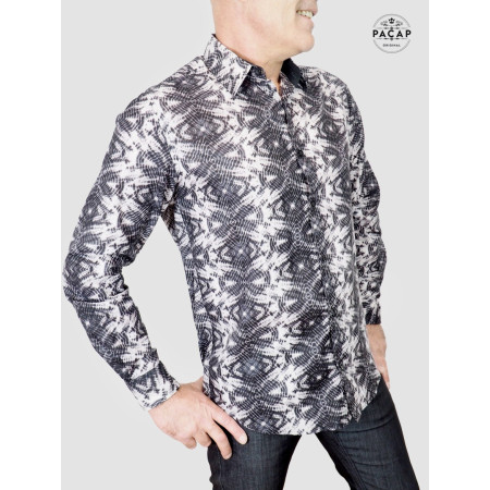 chemise orignale empreinte noire