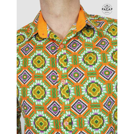 chemise aborigène africaine tribal pour homme