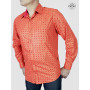 chemise ethnique rouge satinée
