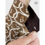 chemise marron block print bouton nacrée brillant