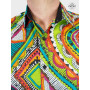 Chemise Ethnique Multicolore Imprimé Abstrait Africaine - BAKOU 2