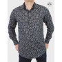 chemise noire à carreaux