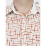 chemise blanche en voile de coton imprimé croix rouge