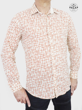 chemise boheme blanche pour homme