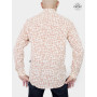 chemise de ville ajustée coupe cintrée motif rouge manche longues