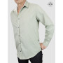 chemise verte en popeline pour homme