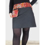 Jupe Trapèze 3 Longueurs au Choix en Jeans Noir Ceinture Amovible –...