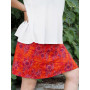 jupe tribale motif australien ethnique wax africain rouge et orange reversiblle pour femme