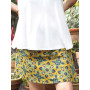 jupe imprimée femme coupe portefeuille motif vert et jaune