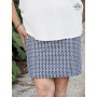jupe blanche avec coeurs noires reversible et fendue