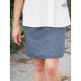 jupe bleue micro motif reversible en coton taille unique femme