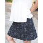 jupe évasée coupe trapèze noire et grise coupr portefeuille taille unique reversible