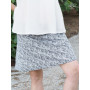 jupe portefeuille longueur genoux zebre motif animal noir et blanc réversible ceinture noire bouton pression