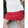 jupe portefeuille rouge a pois coton de qualité taille ajustable