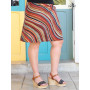 jupe été multicolore longueur genoux taille unique ajustable