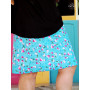 jupe a fleurs de couleur bleue azur taille réglable pour femme
