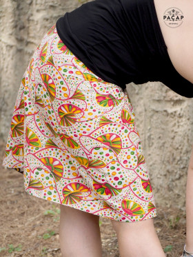 Jupe femme colorée en coton