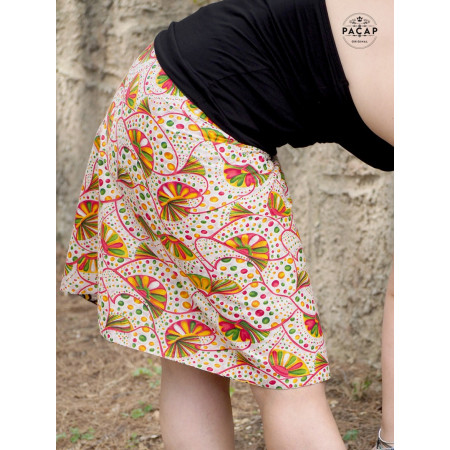 Jupe femme colorée en coton